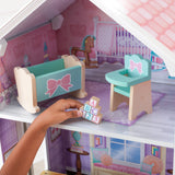 KidKraft So Dreamy Wooden Dollhouse – 2-Story 360° Playhouse with 30 Accessories