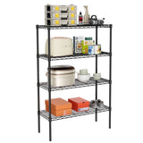 4-Tier Metal Wire Shelving Rack – Heavy-Duty Adjustable Storage Shelf