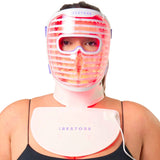 iRESTORE Illumina LED Red Light Therapy Face, Neck and Chest Mask Set