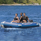 Tobin Sports Inflatable Boat Set – 5-Person Inflatable Fishing &amp; Recreation Boat with Drop Stitch Floor and 15HP Motor Mount