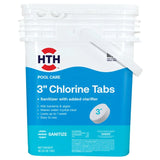 HTH 3 Inch Chlorine Tablets 40lb Pool Sanitizer w/ Clarifier 80 Tablets