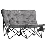 Timber Ridge Butterfly Padded Folding Loveseat – 2-Person Camping Chair, Oversized Double Folding Chair