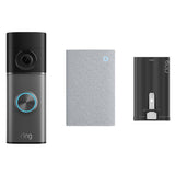 Ring Battery Doorbell Pro with Extra Battery & Chime Plus – 4K Head-to-Toe Video Doorbell Camera