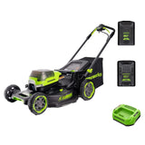 Greenworks 80V 21-Inch Brushless Self-Propelled Lawn Mower – Poly Deck Cordless Mower with Two Batteries and Charger