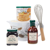 Stonewall Kitchen New England Morning Batter Bowl Gift Set – Pancake & Waffle Mix, Maine Maple Syrup, Blueberry Jam, Melamine Batter Bowl & Whisk