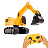 CAT Massive Mover RC Steel Excavator – Remote Control Construction Toy with Metal Construction, Digging &amp; Scooping Functions, USB-C Rechargeable