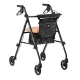 Medline Elite Rolling Walker Rollator w/ Seat Storage Bags Adjustable Height