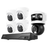 Reolink 2TB NVR PoE Security System w/ 4-Dome + OMVI Panoramic PTZ Camera