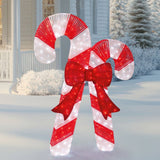 72" Candy Canes LED Holiday Display – 455 Lights, Twinkle Effects & Timer