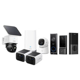eufy Whole Home Security System with HomeBase 3, 5 Cameras, Solar Outdoor Cameras, Video Doorbell &amp; Smart Lock