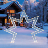 9.5' LED Twinkle Star Arch, 1,730 LED Indoor &amp; Outdoor Christmas Lighted Archway with Timer