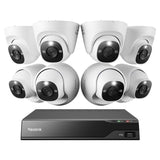 Reolink 12-Channel 4K PoE and Wi-Fi NVR Security System, 4TB, 8 Wired Dome Cameras