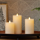 Luminara Flameless Pillar Candle Set of 3 w/ Remote – Real Wax LED Candles