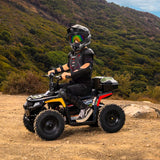 Droyd Animal Electric Youth ATV for Kids Ages 6+ – 15 MPH Off-Road Ride-On Quad with Full Suspension, LFP Battery, Green
