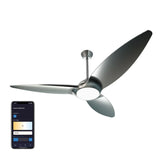 Atomi Smart 60" Wi-Fi Outdoor Ceiling Fan with Color-Changing LED Light