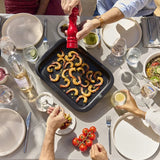 Peugeot Grill to Table 17" Rectangular Ceramic Plancha – Enameled Ceramic Serving Griddle
