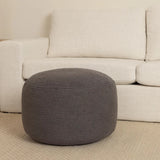 Brentwood Originals Bouclé Round Pouf Ottoman – 23" Cotton Floor Pouf