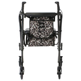 Medline Ultralight Freedom Rolling Walker Rollator w/ Seat & Storage Bags
