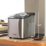 Newair Countertop Nugget Ice Maker, 30 lb/Day Portable Pebble Stainless Steel Machine