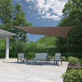 Coolaroo 13' x 7' Rectangle Shade Sail, UV-Blocking Sun Shade Canopy