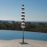 SunVilla 10' Round Solar LED Market Umbrella with Outdura Canopy, Auto-Tilt & 360° Rotation