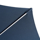 SunVilla 10' Round Solar LED Market Umbrella, Blue Canopy with Lights