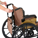 Medline K3 Wheelchair w/ 2 Storage Bags Swing-Back Arms 300 lb Capacity