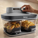 Ninja CRISPi DualZone Glass Air Fryer – 2-Basket Cooking, 8-qt. CRISPi Boost