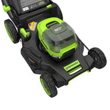 Greenworks 80V 21-Inch Brushless Self-Propelled Lawn Mower – Poly Deck Cordless Mower with Two Batteries and Charger