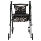 Medline Ultralight Freedom Rolling Walker Rollator w/ Seat & Storage Bags