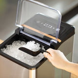 Newair Countertop Nugget Ice Maker, 30 lb/Day Portable Pebble Stainless Steel Machine