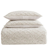 Jennifer Adams 3-Piece Yarn Dyed Comforter Set – All-Season Down Alternative Bedding with Woven Textured Design, Comforter and 2 Shams