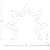 9.5' LED Twinkle Star Arch, 1,730 LED Indoor &amp; Outdoor Christmas Lighted Archway with Timer