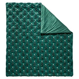 Holiday Embroidered Faux Fur Throw Blanket, 60" x 70" Snowflake Candy Cane Tree