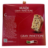 Madi Gran Panettone Italian Holiday Cake with Raisins &amp; Candied Citrus, 2.2 lb.