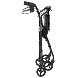 Medline Ultralight Freedom Rolling Walker Rollator w/ Seat & Storage Bags