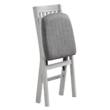 Stakmore Wood Upholstered Folding Chair, 2-Pack – Premium Wooden Folding Dining Chairs with Padded Seats