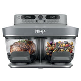 Ninja CRISPi DualZone Glass Air Fryer – 2-Basket Cooking, 8-qt. CRISPi Boost