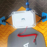 Aqua Marina AMGO 12' Electric Inflatable Paddle Board with Power Fin Propulsion, Sports III Paddle & All-Around Stable Design