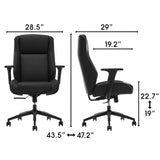Thomasville Darius Executive Office Chair – Bonded Leather Ergonomic Desk Chair