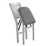 Stakmore Wood Upholstered Folding Chair, 2-Pack – Premium Wooden Folding Dining Chairs with Padded Seats