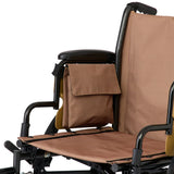 Medline K3 Wheelchair w/ 2 Storage Bags Swing-Back Arms 300 lb Capacity