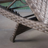 SunVilla Julia Woven Chaise Lounge 2-Pack – Stackable Outdoor Wicker Pool Lounge Chairs with Reclining Backrest