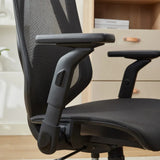 TrueWellness Mesh Office Chair - Ergonomic Adjustable Lumbar Mid Back 300lb Black