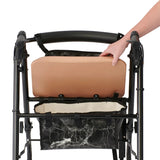 Medline Elite Rolling Walker Rollator w/ Seat Storage Bags Adjustable Height