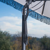 SunVilla 10 ft. Cabana Fringe Market Umbrella – Patio Umbrella with Outdura® Canopy