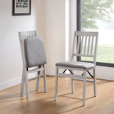 Stakmore Wood Upholstered Folding Chair, 2-Pack – Premium Wooden Folding Dining Chairs with Padded Seats