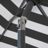 SunVilla 10' Round Solar LED Market Umbrella with Outdura Canopy, Auto-Tilt & 360° Rotation