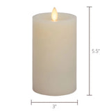 Luminara Flameless Pillar Candle Set of 3 w/ Remote – Real Wax LED Candles