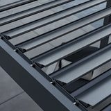 SunVilla Stratus 10' x 13' Motorized Aluminum Pergola with LED Lighting and Adjustable Louvers